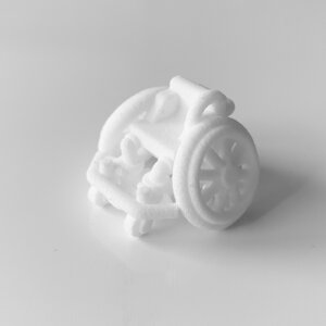 3Dプリント商品「車いすバスケット車」