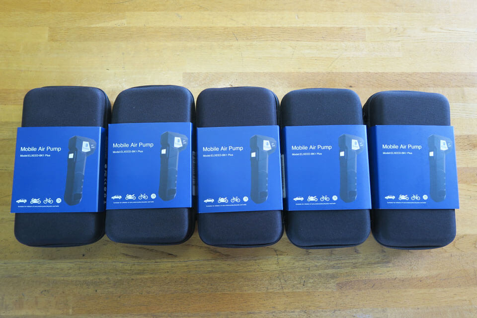 モバイル電動エアポンプ「ELXEED BK1 Plus」のパッケージが新しくなりました。