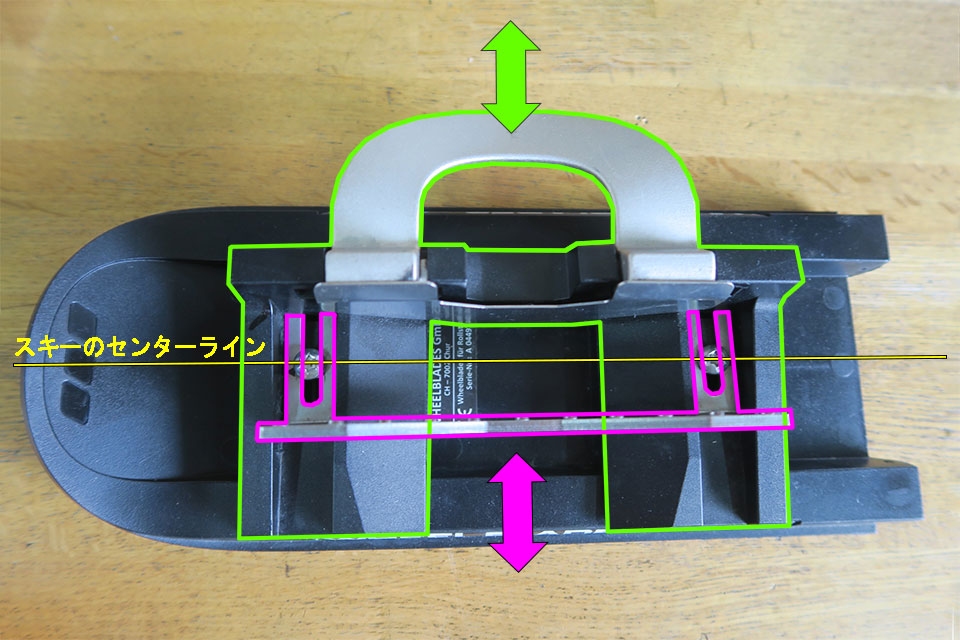 車椅子 キャスタースキー ホイールブレード S の調整方法