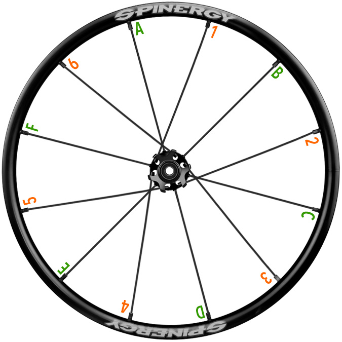 スピナジー XLX スポークカスタム　スポークカラー選択図