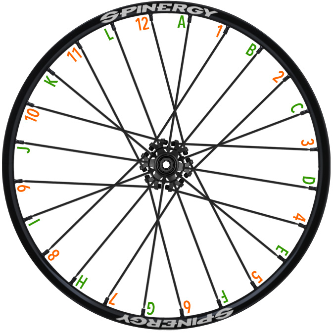 Spinergy　XSL／XSLX／XSLX.R　カスタムオーダー　スポーク選択図