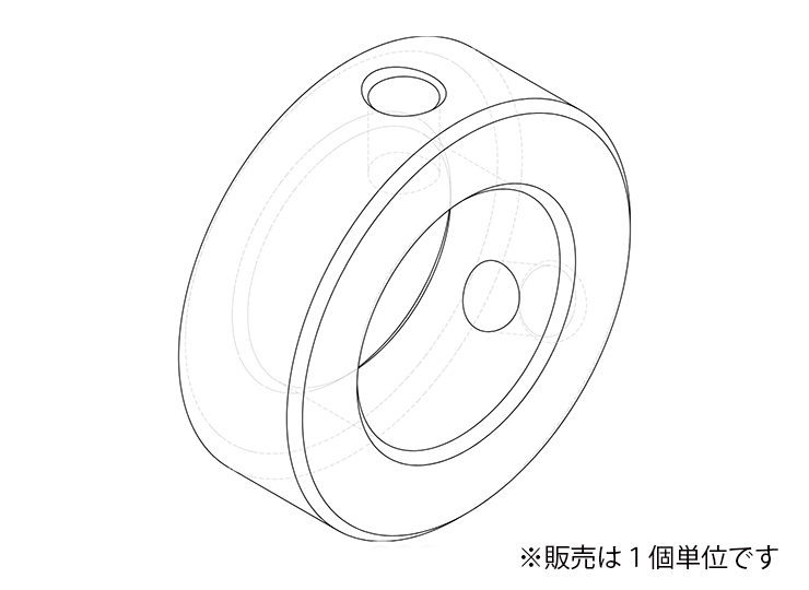 ホイールアクスルスペーサー T=8.0mm(内径13mm)