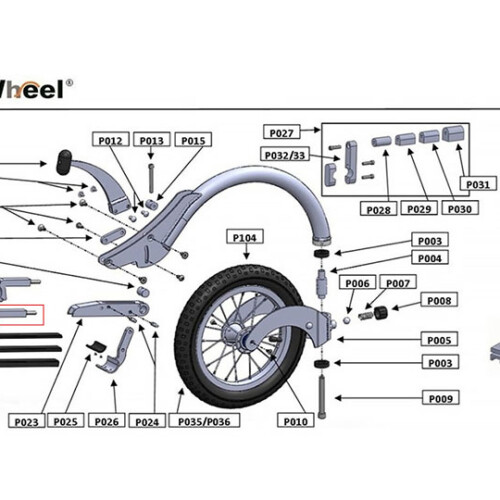 FreeWheel （フリーウィール）補修部品：リヤエンド ［ロング］