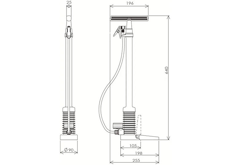 フルプラ ダイヤポンプ 圧力計付 No.910 レッド