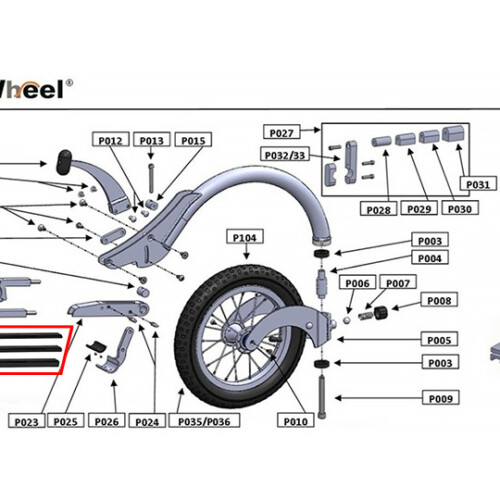 FreeWheel（フリーウィール）補修部品：フラットシム P020/P021/P022