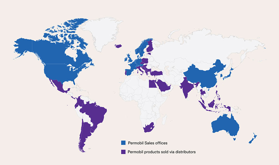 世界各国にグローバルな事業を展開をしているペルモビール